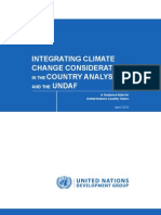 Integrating Climate Change Considerations in The Country Analysis and The UNDAF - A Guidance Note For UNCT (UNDG - 2010)