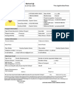 Visa Application Form