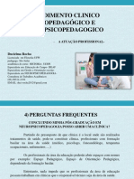 Atendimento Clinico Psicopedagógico E Neuropsicopedagogico: - A Atuação Profissional