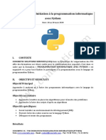 TDR Formation - Initiation À La Programmation Informatique Avec Python