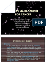 Dietary Management For Cancer