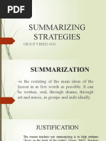 Summarizing Strategies