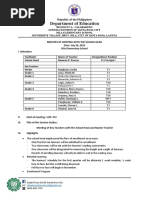 Minutes of Meeting With School Head July 28 2022