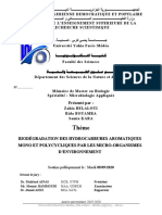 Biodégradation Des Hydrocarbures Aromatiques Mono Et Polycycliques Par Les Micro-Organismes D'environnement Pfe Ridha Bouamra