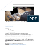 Tutorial Como Hacer Un Menú de Navegación Fijo en Pantalla