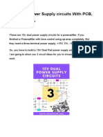 Dual 15V Power Supply Circuits With PCB+15V 15V 1A