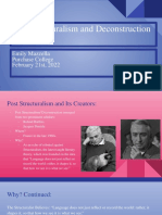 Post Structuralism and Deconstruction Criticism