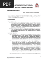 Elecciones Regionales Y Municipales 2022 Jurado Electoral Especial de Maynas RESOLUCION N°00350-2022-JEE-MAYN/JNE