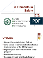 Human Elements in Safety