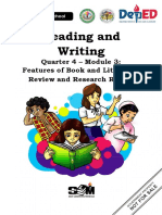 SHS - RWS Q4 Module 3 Features of Book and Literature Review and Research Report