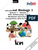 GEN BIO 1 SLMs RELATIONSHIP OF CELL MEMBRANE STRUCTURE WITH ITS FUNCTION STEM Week 6