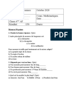 Examen Geometrie 5 AF