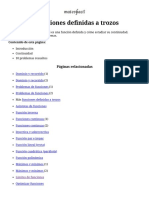 Funciones Definidas Por Partes o Funciones A Trozos