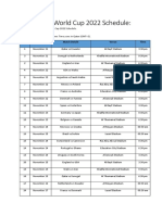 FIFA World Cup 2022 Schedule PDF