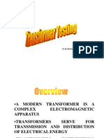 Transformer Testing Notes