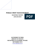 Public Debt Management: Quarterly Report Apr-Jun 2010