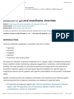 Induction of General Anesthesia: Overview - UpToDate