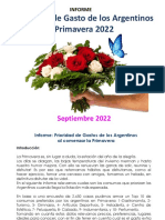 Informe Preferencias de Consumo en Primavera Agosto 2022