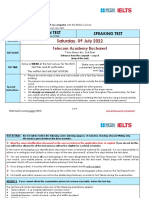 Details, IELTS On Computer - 09 Jul 2022 - Bucharest - Batch 4