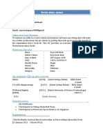 Syed Adil Shah CV