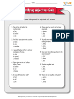 Adjectives Quiz 8 Ano