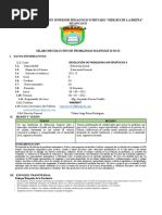 Silabo de Resolucion de Problemas Matemáticos Ii - Semestre Ii - Paucar