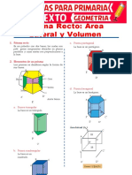 Área Lateral y Volumen Del Prisma Recto para Sexto de Primaria