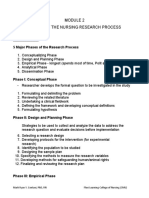 Module 2 Phases of The Nursing Research Process Fact Sheet 1