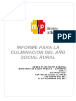 Informe Culminación de Año Rural - 2021