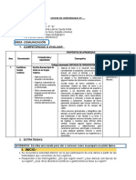 Sesion de Aprendizaje Escribe Una Receta