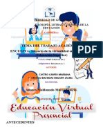 Encuesta Sobre El Impacto de La Virtualidad en La Enseñanza Educacion Superior ESTADISTICA I Grupo 6