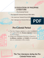 History and Evolution of Philippine Literature