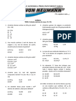 Química TEMA: Unidades Químicas de Masa, CC, FQ