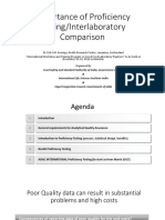 Importance of Proficiency Testing Inter Laboratory Comparison, Dr. Erik J.M. Konings, Nestlé Research Centre, Lausanne, Switzerland