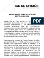 La Funcion de Transparencia y Control Social