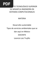 Tipos de Servicios Ambientales