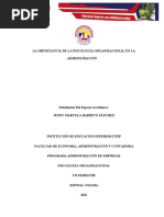 Ensayo La Imortancia de La Psicologia Organizacional en La Administración