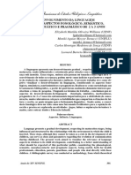 Desenvolvimento Da Linguagem Sobre Os Aspectos Fonológico Semântico Morfossintático e Pragmático de 2 A 3 Anos