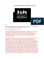 2015 Bar Questions On Politital Law