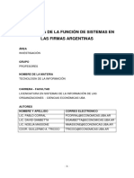 Relevancia de La Función de Sistemas en Las Firmas Argentinas