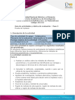 Guía de Actividades y Rúbrica de Evaluación - Unidad 2 - Paso 3 - Pruebas de Hipótesis