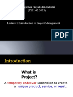 CH 1 - Intro To Project Management