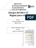 Ensayo Del Libro 12 Reglas para Vivir