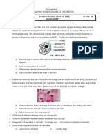 Subject: Biology Fundamental Unit of Life Class - Ix Worksheet