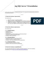 Troubleshooting SQL Server 7