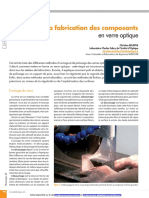 La Fabrication Des Composants en Verre Optique