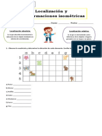 Guía Localizacion y Transformaciones Isometricas 4° Basico