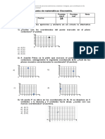 Prueba de Matemáticas Geometría