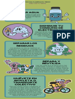 Infografía de Lista Cinco Acciones Que Puedes Tomar para Cuidar El Medio Ambiente