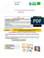 Actividad Significativa Del Sistema Solar y Los Planetas